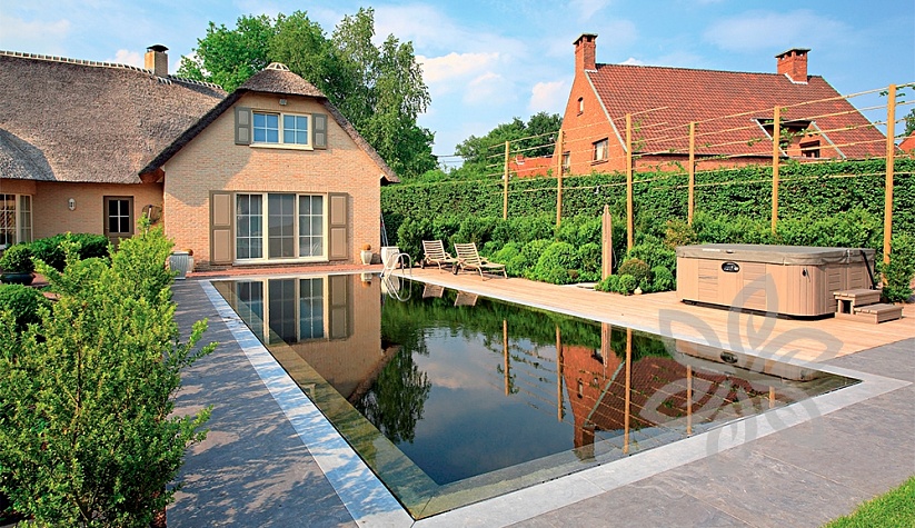 Бассейн для купания, Бельгия - мембрана для водоемов Firestone PondGard EPDM